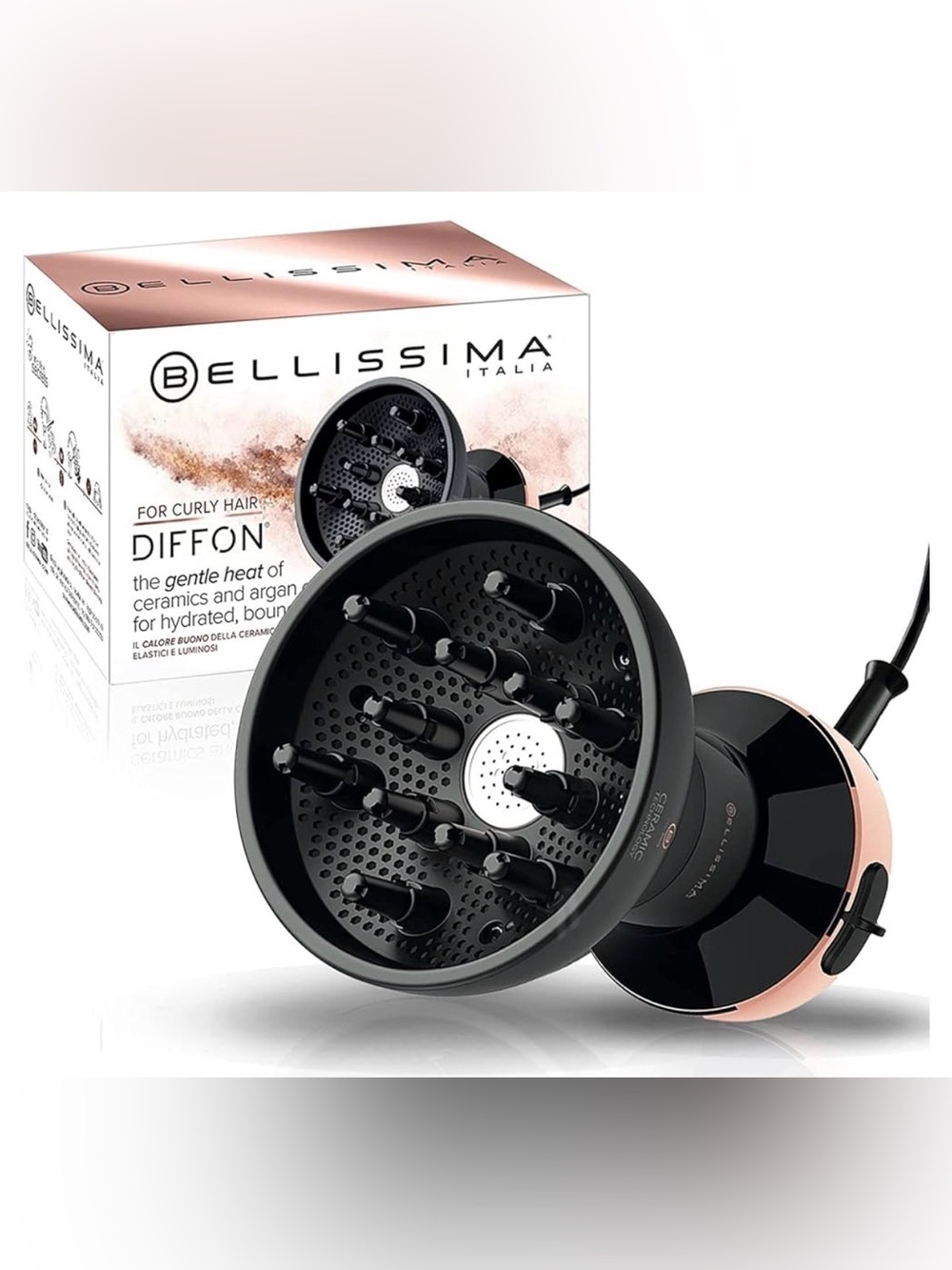 Bellissima Diffon Ceramic Diffuser Hair Dryer for Curly Hair - NEW